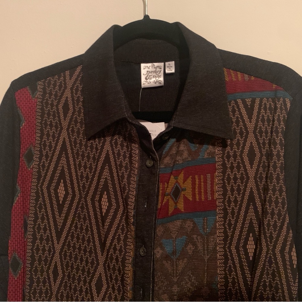 Multicolor Patterned Button Down - Picture 2 of 5
